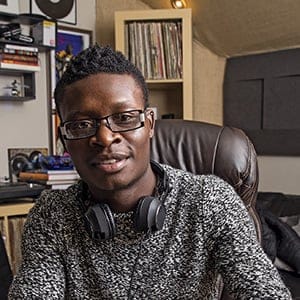 Joseph Neale photographed in a recording studio on November 27, 2015. (Photograph by Kayla Chobotiuk)