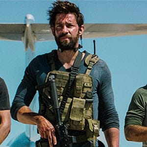 Left to Right: Pablo Schreiber plays Kris "Tanto" Paronto, John Krasinski plays Jack Silva, David Denman plays Dave "Boon" Benton and Dominic Fumusa plays John "Tig" Tiegen in 13 Hours: The Secret Soldiers of Benghazi from Paramount Pictures and 3 Arts Entertainment / Bay Films in theatres January 15, 2016.  (Paramount Pictures)