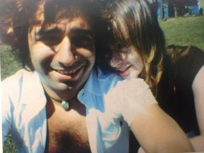 Lucy DeCoutere and Jian Ghomeshi and shown together in 2003 in this exhibit photograph from Jian Ghomeshi's trial. (CP)