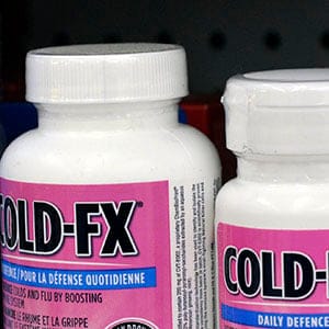 Products from Cold-FX, now owned by Valeant Pharmaceuticals, are shown on a drug store shelf in Toronto August 25, 2011. (Mike Cassese/Reuters)
