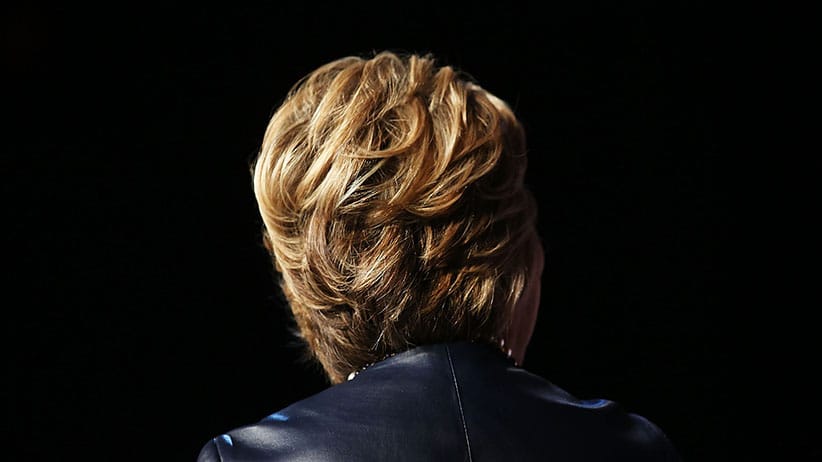 Democratic presidential candidate Hillary Clinton speaks on stage in Harlem at the Apollo Theater on March 30, 2016 in New York City. In a new ad released Wednesday by Clinton, she takes on Republican front-runner Donald Trump. New York will hold its primaries on April 19. (Spencer Platt/Getty Images)