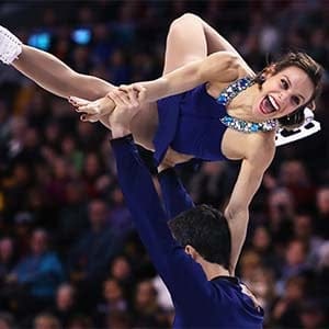 Meagan Duhamel and Eric Radford of Canada skate in the Pairs Free Skate on Day 6 of the ISU World Figure Skating Championships 2016 at TD Garden on April 2, 2016 in Boston, Massachusetts.  (Maddie Meyer/Getty Images)