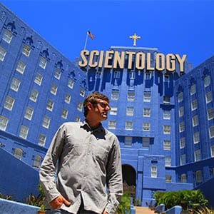 My Scientology Movie - Louis Theroux outside The Church of Scientology building in Los Angeles (HotDocs)