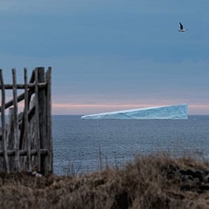An iceberg at sunrise near Elliston, NL on Tuesday, May 3, 2016. (Photograph by Darren Calabrese)