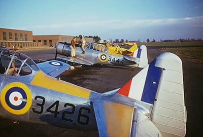 Aircraft of the Royal Canadian Air Force at a training centre in Canada circa 1940. (Photo by Ivan Dmitri/Michael Ochs Archives/Getty Images)