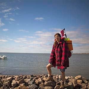 Maclean's reporter Meagan Campbell in Nunavut. (Photograph by Nick Iwanyshyn)