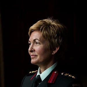 Col. Jennie Carignan at the Canadian Armed Forces College in Toronto. (Photograph by Finn O'Hara)