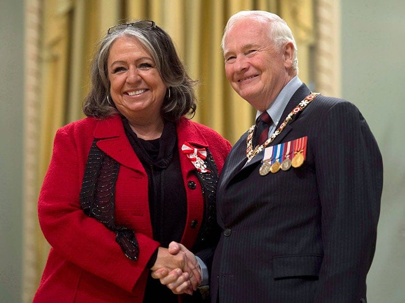 Governor General David Johnston invests Frances Lankin into the Order of Canada during a ceremony at Rideau Hall Friday November 22, 2013 in Ottawa. Prime Minister Justin Trudeau named Lankin a senator. (Adrian Wyld/CP)