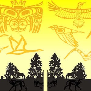 Artwork named"Fine Feathered Friends" from Roy Henry Vicker's latest book "Peace Dancer". (Roy Henry Vickers)