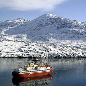 PREMIUM --  A passenger ship docks in the harbour of Nuuk, Greenland. Nuuk's harbour is at the end of the Gulf Stream and as such is open year round for shipping. Most unperishable goods are brought to the arctic country by ship. ROBERT DALL/CP
