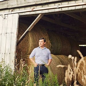 Federal Conservative leadership hopeful Michael Chong photographed on his 100-acre farm. (Photograph by Jaime Hogge)