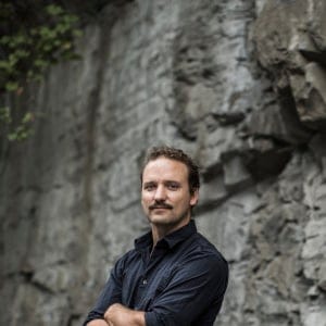 Sacha Trudeau near his Montreal home. (Photograph by Will Lew)