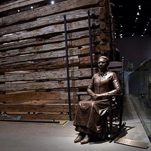 A statue of pioneer Clara Brown, who was born a slave in Virginia around 1800, is on display at the National Museum of African American History and Culture in Washington, Wednesday, Sept. 14, 2016. Brown travelled to Colorado, after she was freed when her slaveowner died in 1856, where she established a successful laundry business. (Susan Walsh/AP)