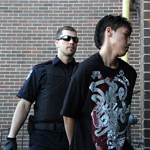 Adam Capay going into court in 2012. (Jeff Labine/DougallMedia/tbnewswatch.com)