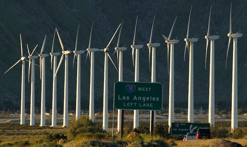 Windmills are seen at a wind farm in Palm Springs, California, which has a carbon trading system similar to what's planned in Ontario REUTERS/Lucy Nicholson
