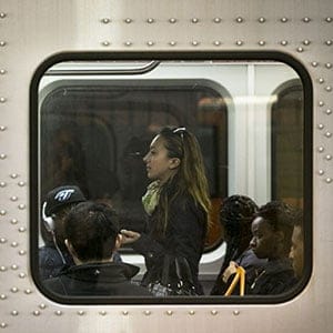 Commuters ride a TTC subway west from Kennedy Station in Scarborough, Ontario Wednesday, September 25, 2013. (Kevin Van Paassen/The Globe and Mail)