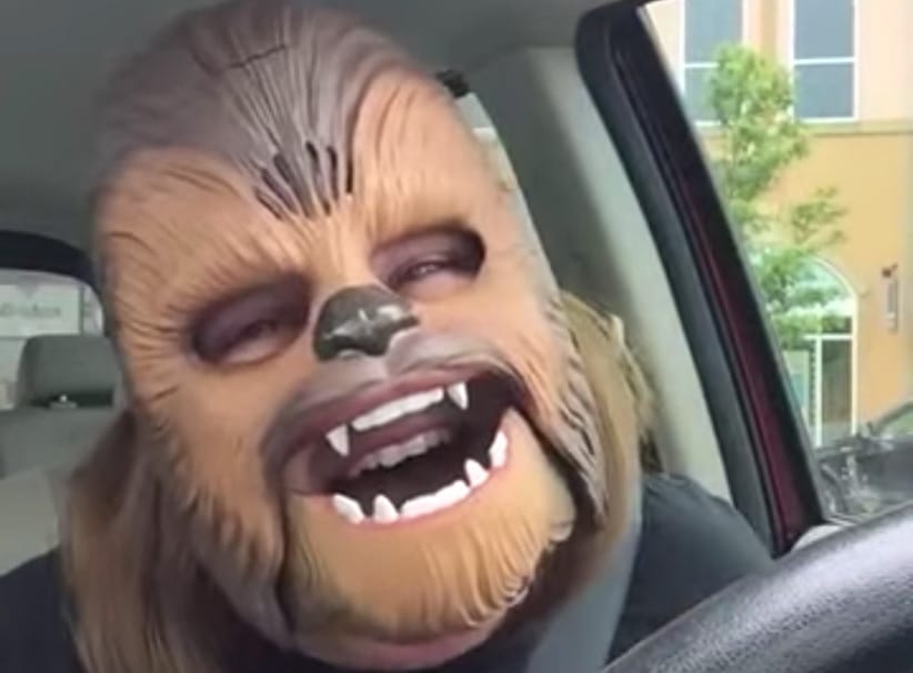 A still from Candace Payne's video. (Jon Deak/YouTube)