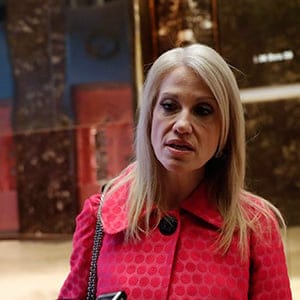 Kellyanne Conway, campaign manager for President-elect Donald Trump, speaks to media at Trump Tower, Thursday, Nov. 17, 2016, in New York. (Carolyn Kaster/AP/CP)