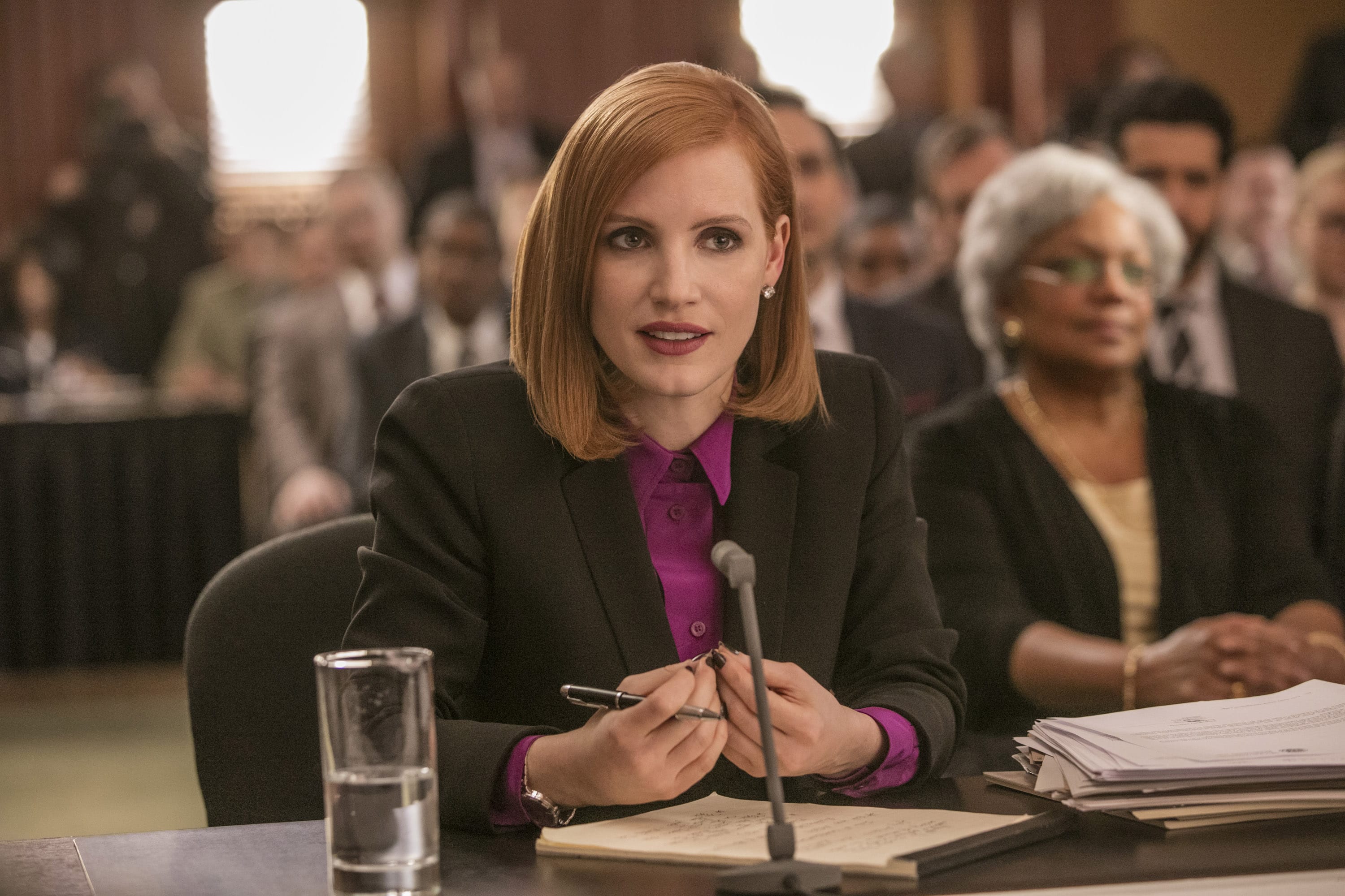 Jessica Chastain in "Miss. Sloane" / photo by Kerry Hayes© 2016 EuropaCorp -  France 2 Cinema