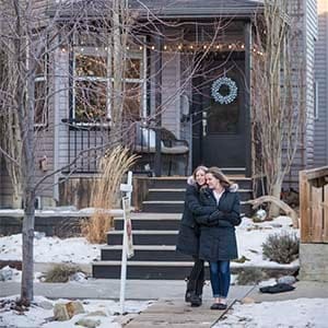 Tuesday, December 20, 2016 - Calgary, Alberta - 44-year-old Trina Trapp, a divorced single mother of three daughters is photographed with her youngest, Emily, age 16 on Tuesday, December 20, 2016. She recently went through a difficult divorce that left her with a house in a downtown Calgary neighbourhood, as well as a sizeable mortgage. She received her first foreclosure notice from the bank last January. (Photograph by Chris Bolin)