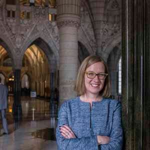 Minister of Democratic Institutions, and MP for Burlington, Karina Gould in Ottawa for a behind the scenes in a 'Day in the Life' series, January 30, 2017.    In Main Rotunda of Centre Block, Parliament Hill.

Peter Bregg©