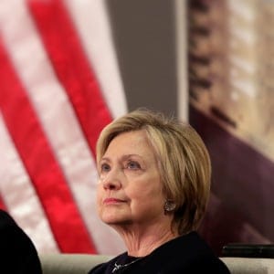 U.S. Secretary of State John Kerryand former secretaries of State Hillary Clinton, Colin Powell and Madeleine Albright attend a reception celebrating the completion of the U.S. Diplomacy Center Pavilion in Washington. (Yuri Gripas/Reuters)