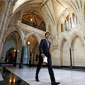 Canada's Prime Minister Justin Trudeau arrives to deliver a statement before the start of a Liberal caucus meeting on Parliament Hill in Ottawa, Ontario, Canada, June 1, 2016. (Chris Wattie/Reuters)