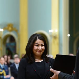 Maryam Monsef is sworn in as Minister of Status of Women during a ceremony at Rideau Hall in Ottawa on Tuesday, Jan 10, 2017. (Sean Kilpatrick/CP)