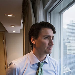 Justin Trudeau stands for a photograph after an interview in Vancouver, British Columbia, on Wednesday, March 2, 2016.  (Ben Nelms/Bloomberg/Getty Images)