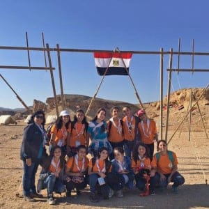 A Syrian girl scouts group is pictured at a summer camp in February 2017. (Scouts of Syria)