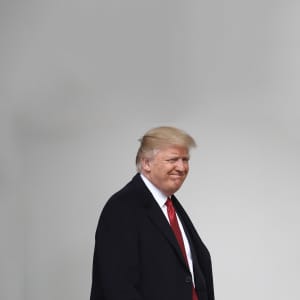 U.S. President Donald Trump walks to a waiting Marine One helicopter while departing the White House on March 15, 2017 in Washington, DC. Trump is scheduled to travel to Michigan and Tennessee today.  (Win McNamee/Getty Images)