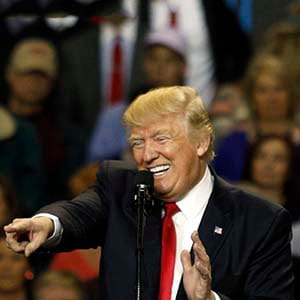 U.S. President Donald Trump speaks during a rally in Freedom Hall at the Kentucky Exposition Center March 20, 2017 in Louisville, Kentucky.  (Bill Pugliano/Getty Images)