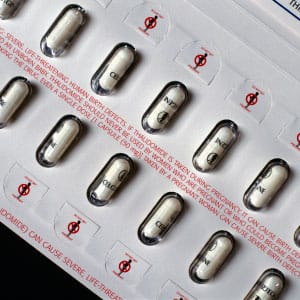 Made by The Distillers Co Ltd. Thalidomide was developed in West Germany in the mid-1950s and was initially used as a sedative and an antiemetic until the discovery that it caused severe foetal malformations.  (Science &amp; Society Picture Library/Getty Images)