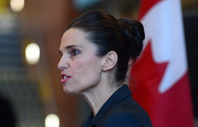 Kirsty Duncan, Minister of Science, makes an announcement during a press conference in Ottawa on Thursday, Dec 15, 2016. Canada's science minister says universities aren't doing the heavy lifting to appoint more female research chairs, so she wants to force their hands. THE CANADIAN PRESS/Sean Kilpatrick