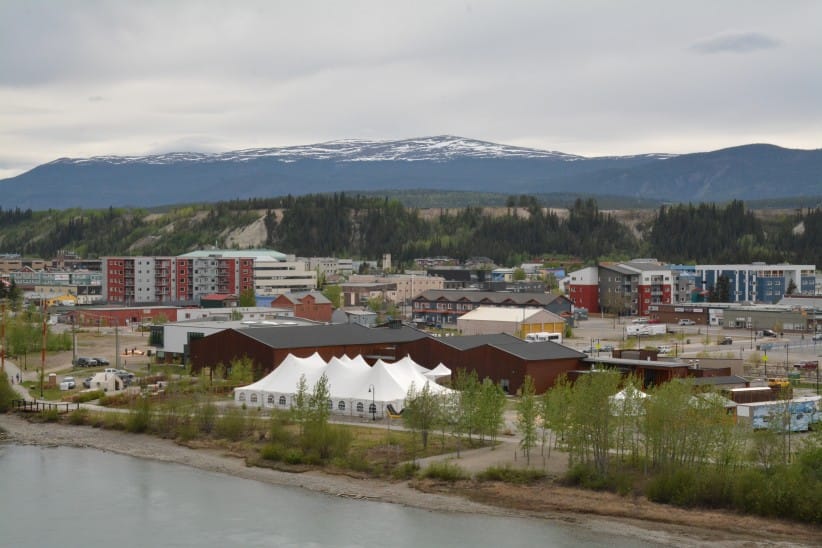 A tent at the Kwanlin Dun Cultural Centre in Whitehorse will be the venue of the public hearings of the National Inquiry into Missing and Murdered Indigenous Women and Girls (Meagan Campbell).
