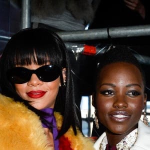 Actress Lupita Nyong'o and singer Rihanna attend the Miu Miu show as part of the Paris Fashion Week Womenswear Fall/Winter 2014-2015 on March 5, 2014 in Paris, France. (Pascal Le Segretain/Getty Images)