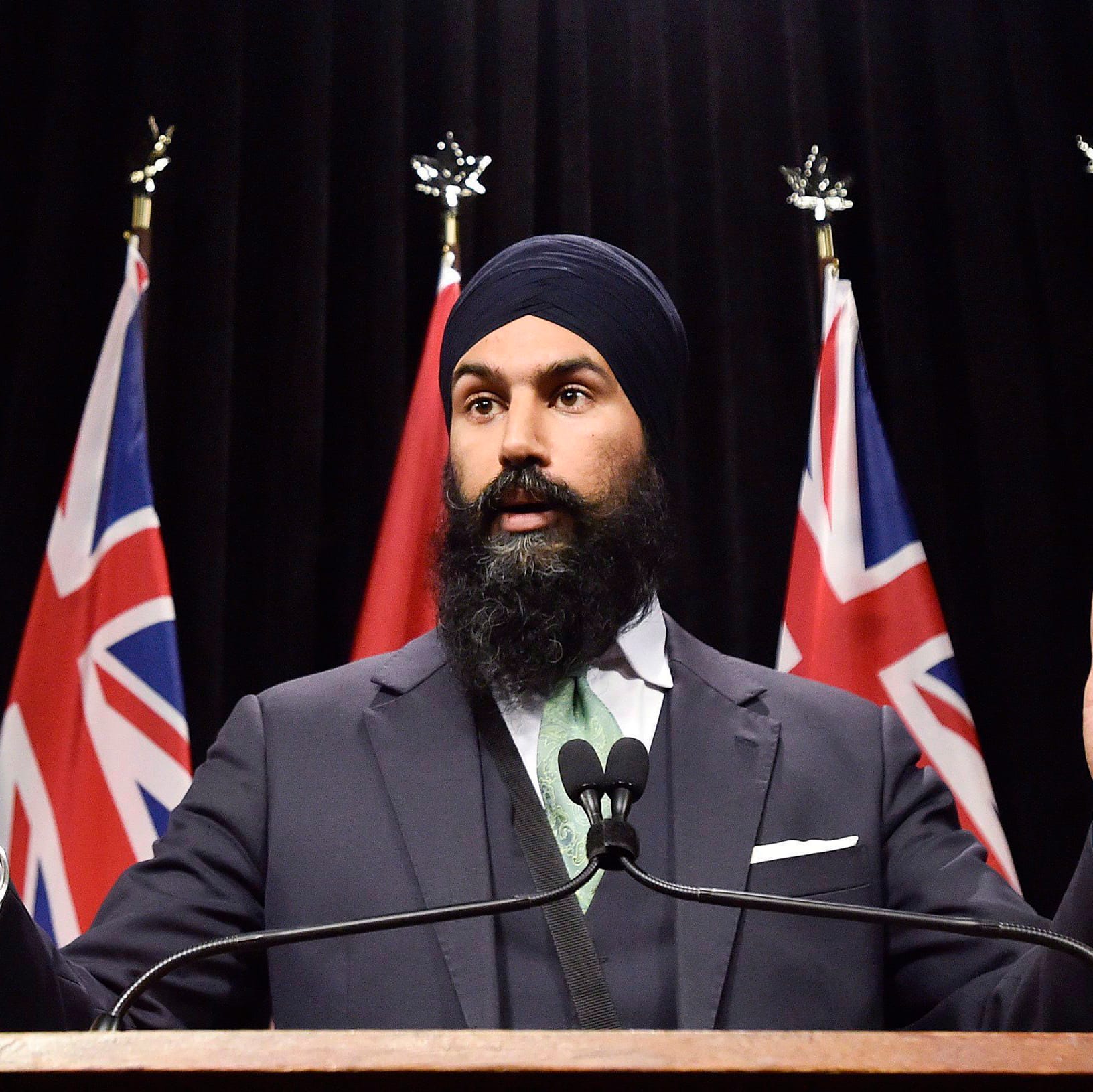 NDP MPP Jagmeet Singh speaks about details regarding a draft regulation for public input that would prohibit the random and arbitrary collection of identifying information by police, referred to as carding or street checks at Queen's Park in Toronto on Wednesday, October 28, 2015. THE CANADIAN PRESS/Nathan Denette