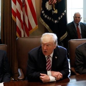 U.S. President Donald Trump meets with members of his Cabinet at the White House in Washington, U.S., June 12, 2017.  REUTERS/Kevin Lamarque - RTS16QZJ