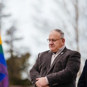Jim Eglinski at a Jasper Pride event, March 2016. (Jasper Pride Festival Society)