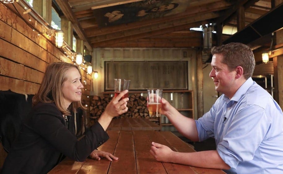 Sarah Boesveld and Conservative Party of Canada leader Andrew Scheer