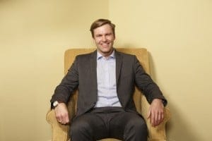 New Brunswick premier Brian Gallant after doing the Maclean's 60 Second Challenge in Edmonton, Alberta on Tuesday, July 18, 2017.  Amber Bracken for Maclean's