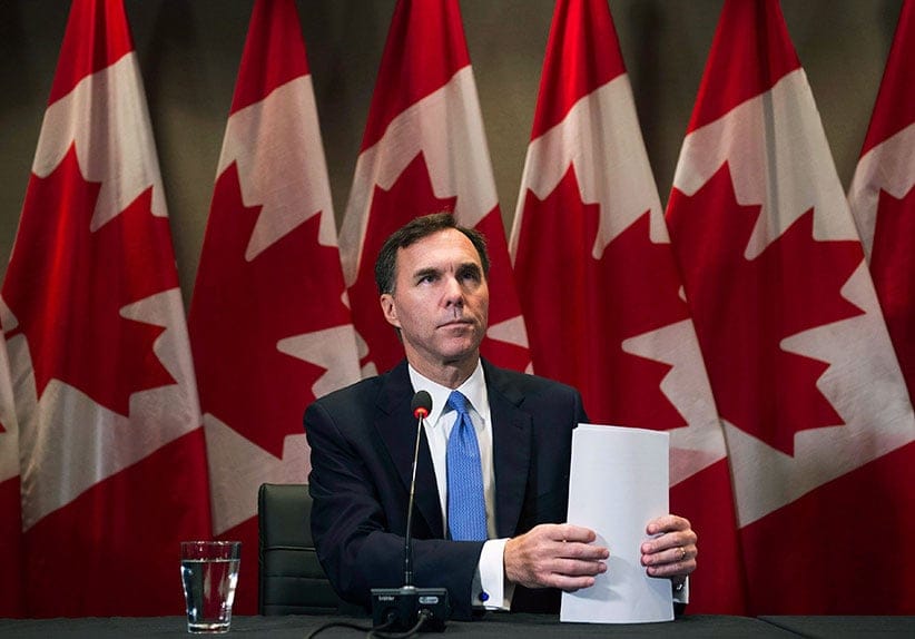 Finance Minister Bill Morneau makes an announcement on housing in Toronto Monday, October 3, 2016. The federal government has announced measures intended to stabilize the real estate sector amid concerns that pockets of risk have emerged in some housing markets, particularly those in Toronto and Vancouver. (Nathan Denette/CP)