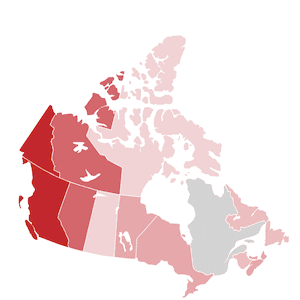 Map showing deaths by opioid overdose, 2016