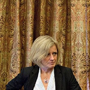 Alberta Premier Rachel Notley speaks about her Fort McMurray wildfire experience during an interview in Edmonton Alta, on Monday May 30, 2016. (Jason Franson/CP)