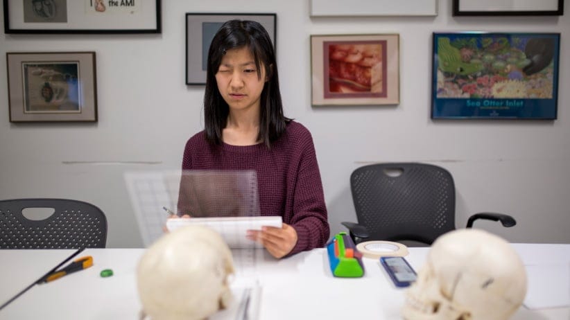 A Medical Illustration student at University of Toronto. (Photograph by Nick Iwanyshyn)