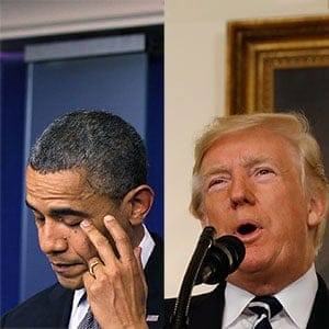 U.S. President Barack Obama wipes tears as he makes a statement in response to the elementary school shooting in Connecticut December 14, 2012 at the White House in Washington, DC. According to reports, there are 27 dead, including the shooter, 20 of them children, after Ryan Lanza, 24, opened fire in at the Sandy Hook Elementary School in Newtown, Connecticut. Reports say that Lanza was dead at the scene and his mother, a teacher at the school, is also dead. (Alex Wong/Getty Images)