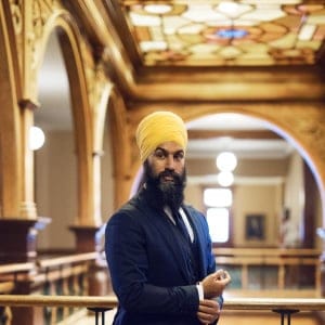 New federal NDP leader Jagmeet Singh at Queen's Park in June 2017
