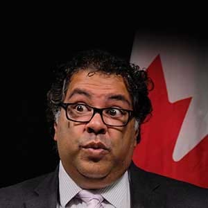 Calgary Mayor Naheed Nenshi speaks to reporters about the city's position on the Saddledome in Calgary, Alta., Friday, Sept. 15, 2017.THE CANADIAN PRESS/Jeff McIntosh