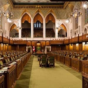 Ottawa, Ontario, Canada, January 3, 2016. -- The House of Commons of Canada is a component of the Parliament of Canada and is a democratically elected body whose members are known as Members of Parliament (MPs). There were 308 members in the last Parliament. (Photo by Thierry Tronnel/Corbis via Getty Images)