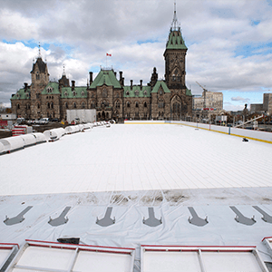 The Canada 150 5.6M Ice Rink opens to the public on December 7th until the end of February.
